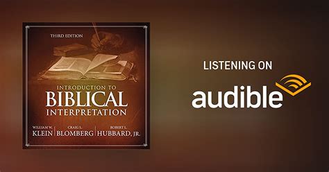 Introduction To Biblical Interpretation Audio Lectures By William W