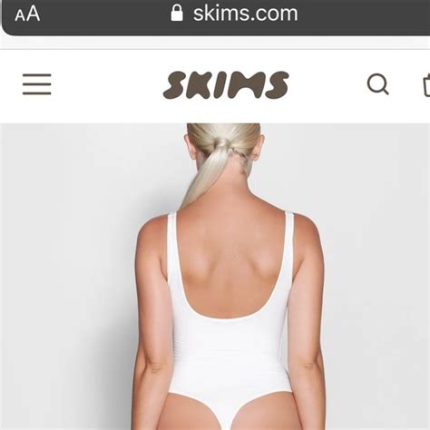 SKIMS Tops | Square Neck Skims Bodysuit | Poshmark
