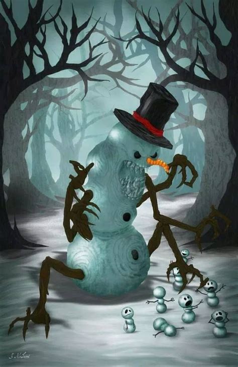 evil snowman creepy christmas scary christmas christmas horror