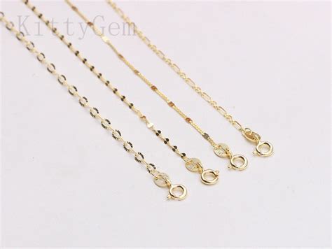 Sterling Silver K Gold Vermeil Plated Chain Etsy