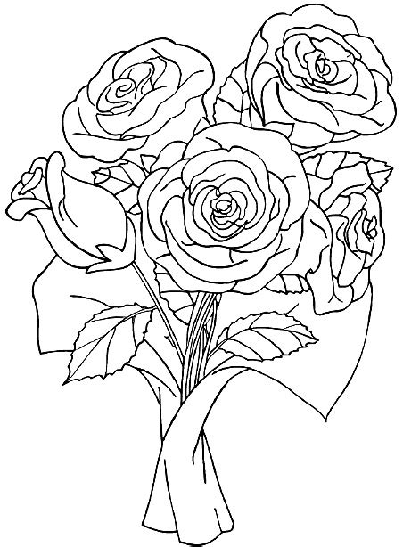 Coloriage Bouquet De Fleurs 160972 Nature Dessin à Colorier