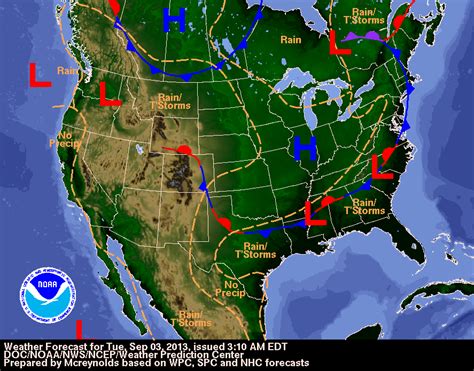 Usa National Weather Map Freddy Bernardine