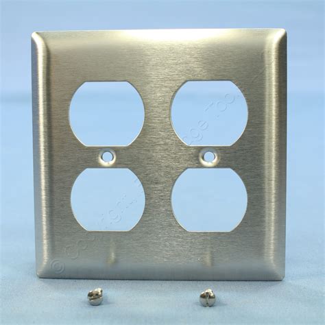 Ps Type 302 Stainless Steel 2 Gang Duplex Receptacle Wallplate Outlet