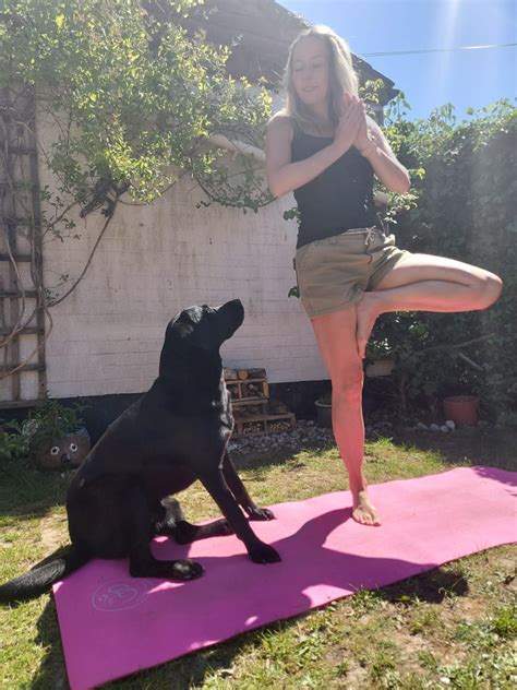 Watch Yoga Instructor Left In Hysterics After Her Dog Starts Humping