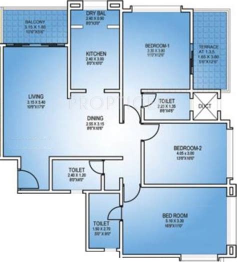 1505 Sq Ft 3 Bhk Floor Plan Image Nandan Buildcon Astra Available For