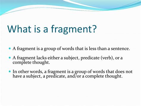 Fragments Meaning