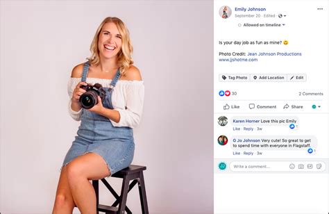 How To Properly Add A Photo Credit On Facebook — Jean Johnson Portraits