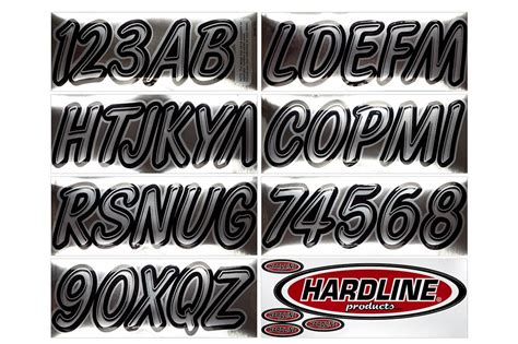 Kawasaki Chromeblack 3″ Lettering Registration Kit Hardline Products