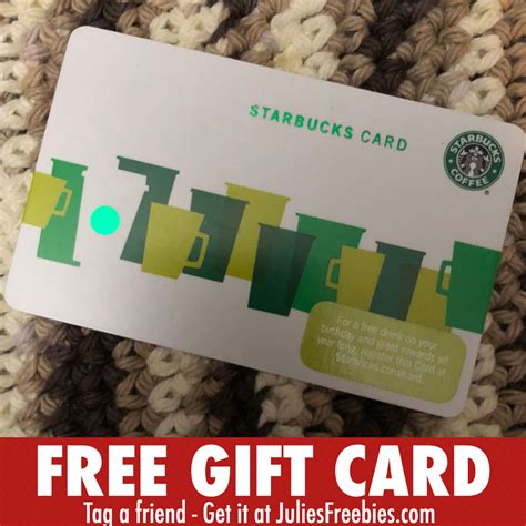 Free 10 Starbucks T Card Julies Freebies