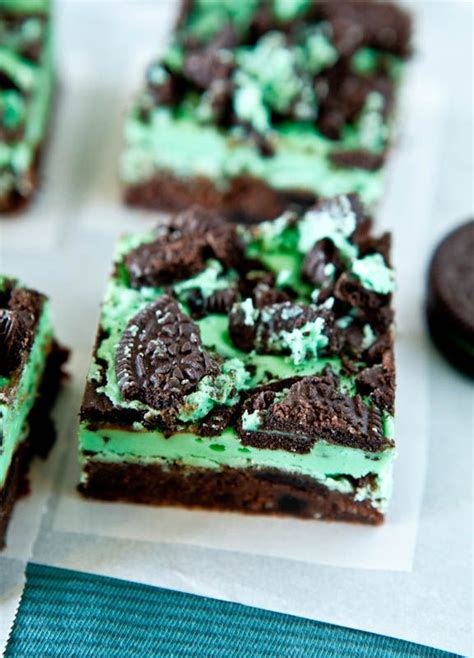 Fabulous Pictures Triple Layer Fudgy Mint Oreo Brownies Great For St
