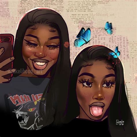 Selfie Time | Black girl art, Black women art, Black girl cartoon