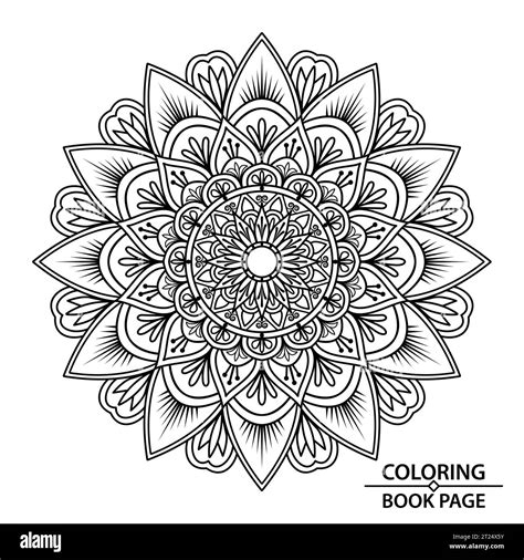 Paper Cutting Mandala Of Coloring Book Page For Adults And Kids Easy