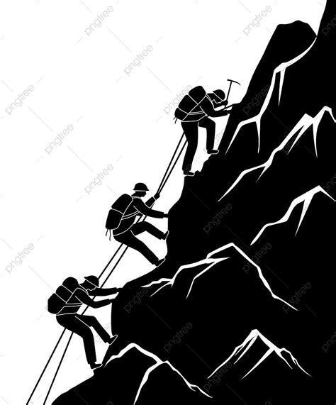 Man Climbing Mountain Silhouette Png Transparent Silhouette Traveling