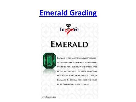 Ppt Emerald Grading Powerpoint Presentation Free Download Id7224600