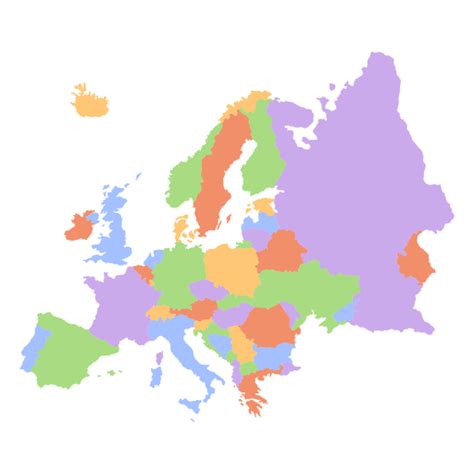 Europe Flat Map Png Design Free Clipart Download Freeimages