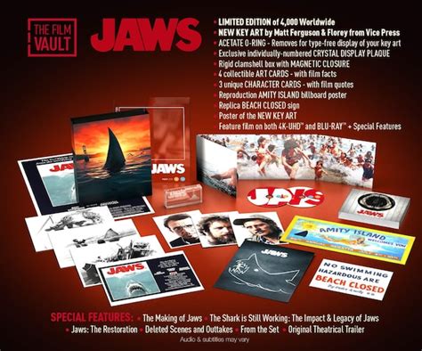 Jaws The Film Vault Limited Edition 4k Ultra Hd Blu Ray Cdon