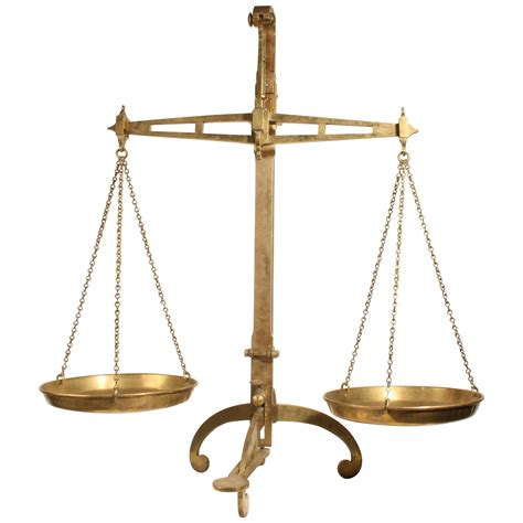 Vintage Scale Of Justice Small Brass Scale Balancing Scale Made In