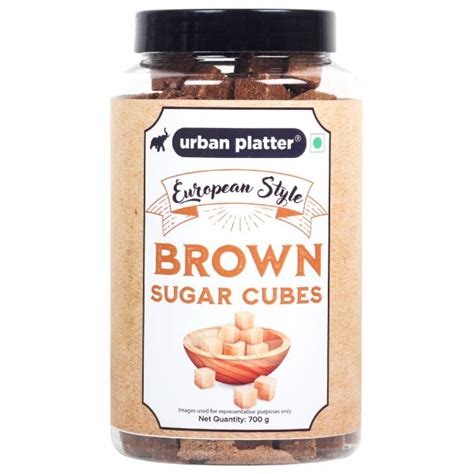 Buy Urban Platter European Style Brown Sugar Cubes 700g 25oz Half