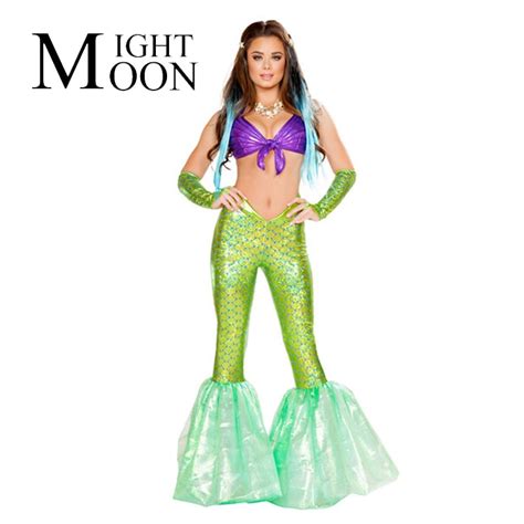Moonight Sexy Mermaid Costume Adult Halloween Costume For Women Cosplay