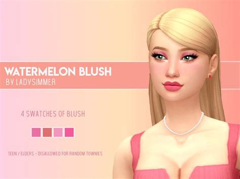 Ladysimmer94s Watermelon Blush Sims 4 Cc Makeup Sims 4 Custom