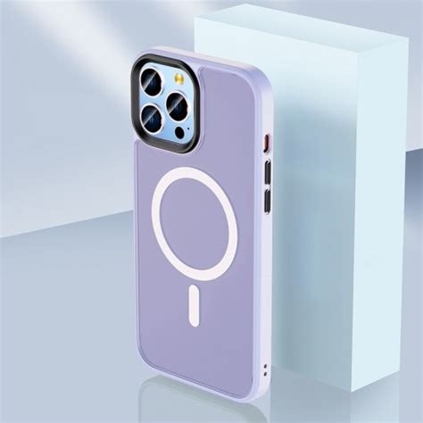 Skin Feel Tpu Frosted Pc Magsafe Phone Case For Iphone 12 Pro Purple