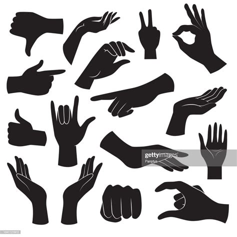 Hand Gesture Icon Collection Vector Art High Res Vector Graphic Getty