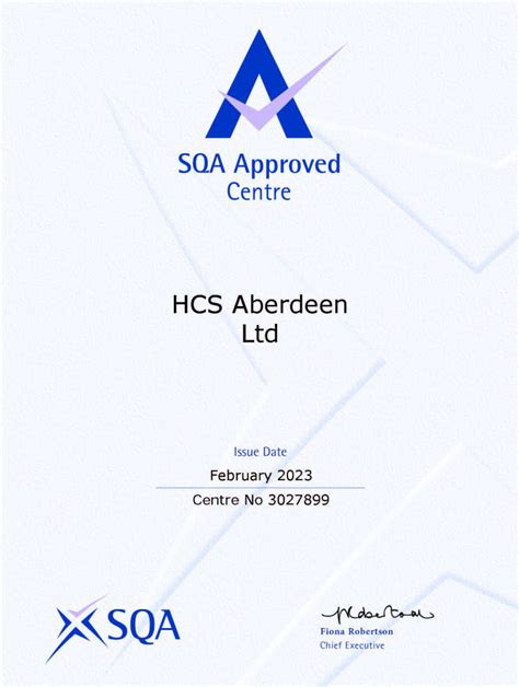 Sqa Approval Hcs