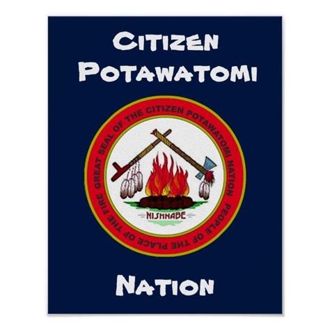 Citizen Potawatomi Nation Poster Zazzle National Poster Citizen