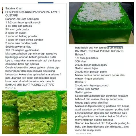 Dah tengok banyak resepi kek buah tapi tak konfiden nak buat? Kek kukus pandan layer | Steamed cake, Ethnic recipes