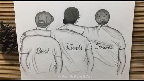 Friendship Drawings In Pencil