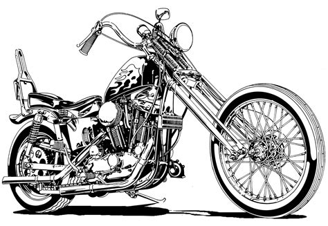 Vintage Motorcycle Drawing At Getdrawings Free Download
