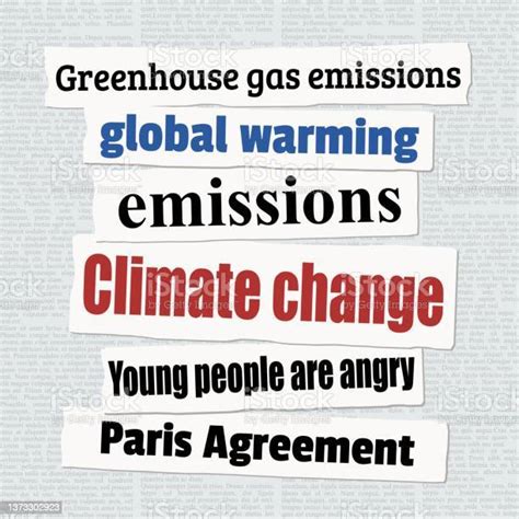Global Warming Newspaper Headlines Stock Illustration Download Image