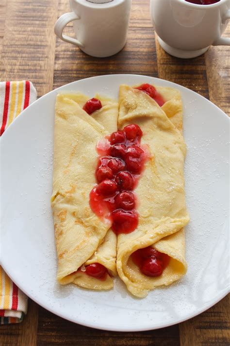 Cherry Filled Crepes