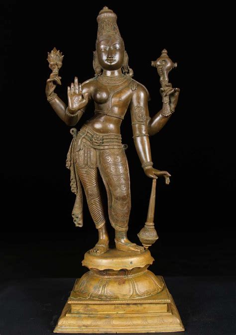 Sold Bronze Half Vishnu And Lakshmi 24 9bc3 Hindu Gods And Buddha Statues