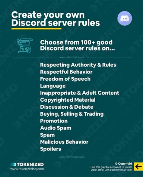 8 Excellent Discord Server Rules Templates — Tokenized 2023