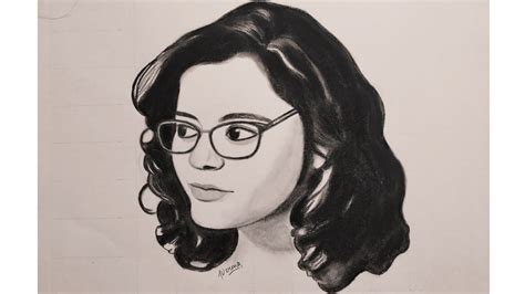 How To Draw A Girl With Glasses Side View Youtube