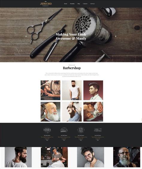 Barber Shop Website Templates And Themes Free And Premium