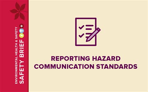 Reporting Hazard Communication Standards Environmental Health And Safety