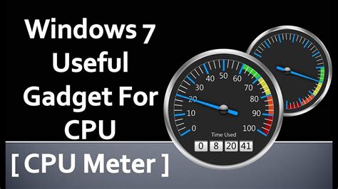 Windows 7 Useful Gadget For Cpu Cpu Meter Youtube