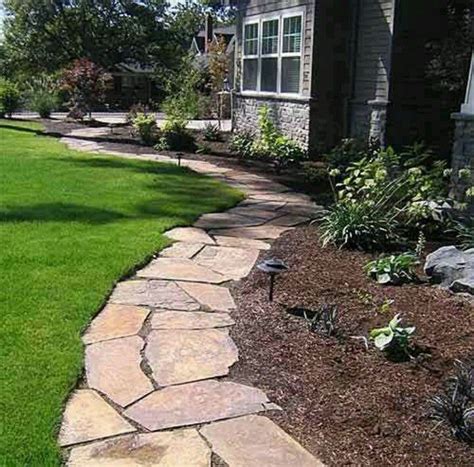 Flagstone Pathway For Flowerbed Edging Fungardenzfungardenz