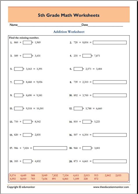 Printable 5th Grade Math Worksheets Pdf 5th Grade Math Worksheets Pdf
