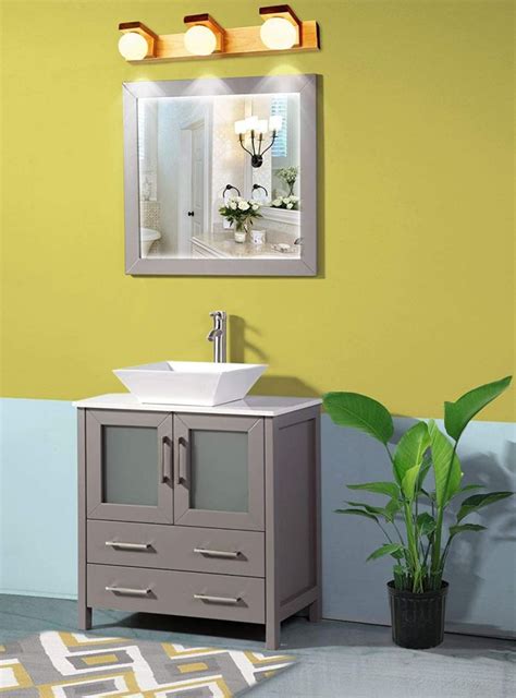 If i was still doing my renovation i definitely would've wanted this. Vanity Art Ravenna 30 inch Bathroom Vanity in Grey with ...