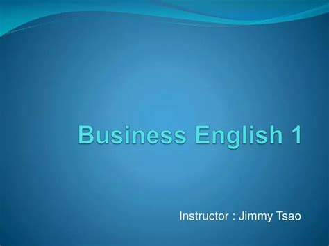 Ppt Business English 1 Powerpoint Presentation Free Download Id