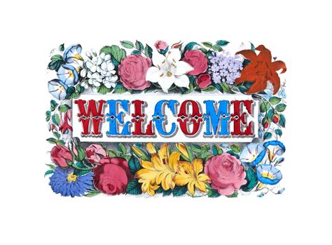 Floral Welcome Sign Free Stock Photo Public Domain Pictures