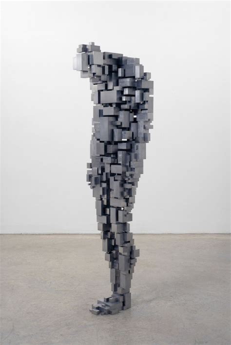 abstract and pixelated human body sculptures by antony gormley fubiz media antony gormley