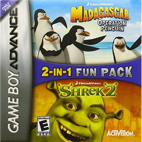 2 In 1 Madagascar Operation Penguin Shrek 2