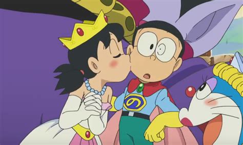 Image Shizuka Kisses Nobita 3png Doraemon Wiki Fandom Powered By