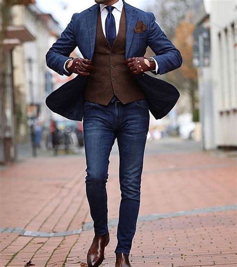 Brown And Blue Can Go Really Well Together Pattern Suits Can Be