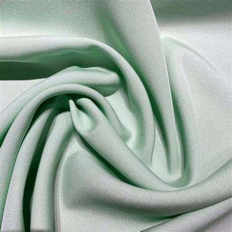 Nile Water Green Satin Back Cady Crepe Fabric — Tissus En Ligne