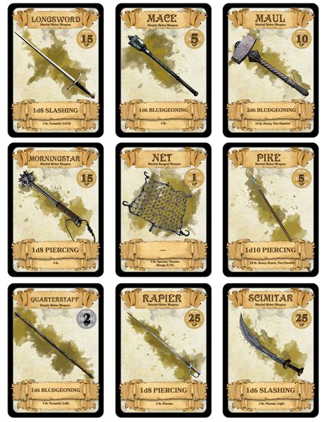 Printable Dandd Magic Item Cards Printable Word Searches